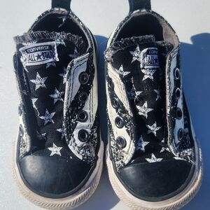 Converse Kids' Black and White Star Sneakers